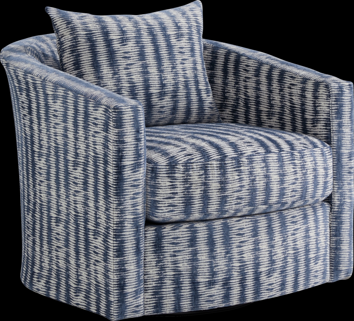 Sienna Way Blue Swivel Chair - Thumbnail - Image 1