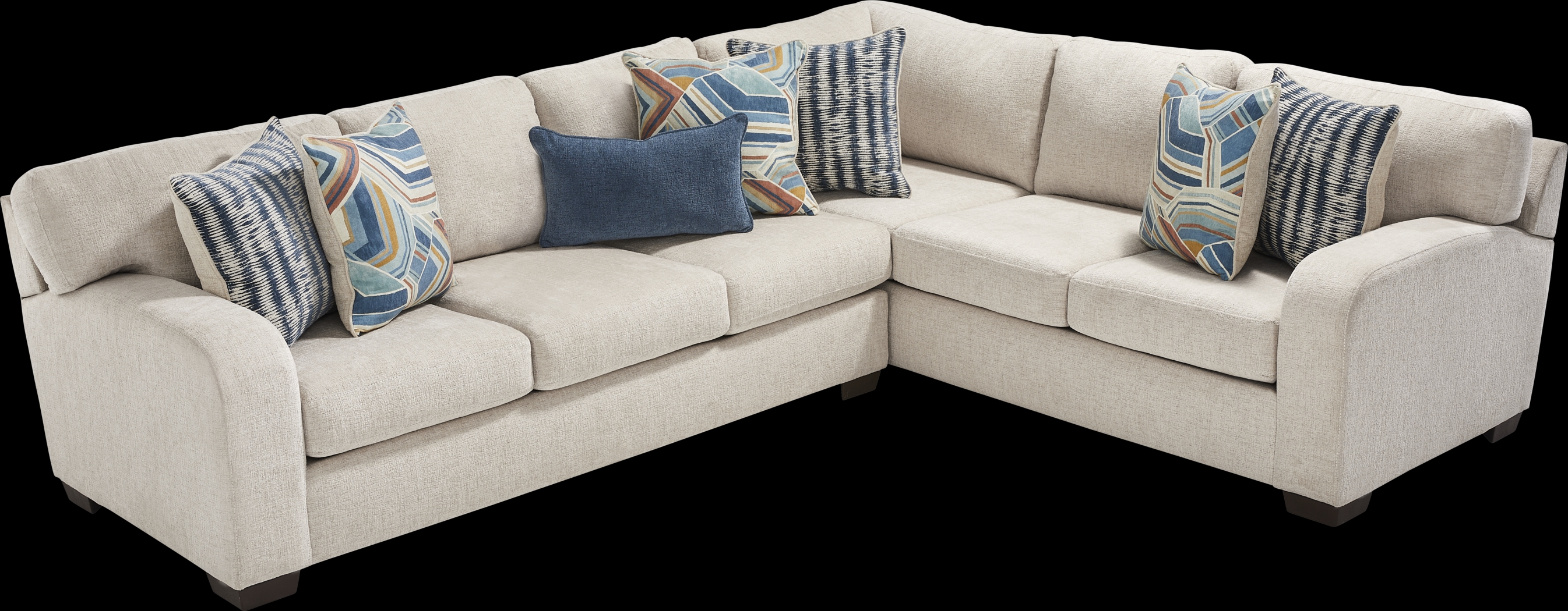 Sienna Way Cream Chenille 2 Pc Sectional - Thumbnail - Image 3