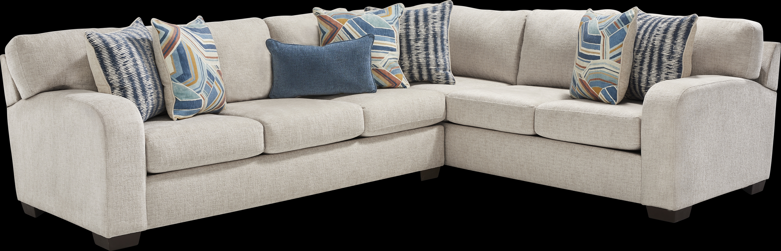 Sienna Way Cream Chenille 2 Pc Sectional - Thumbnail - Image 1