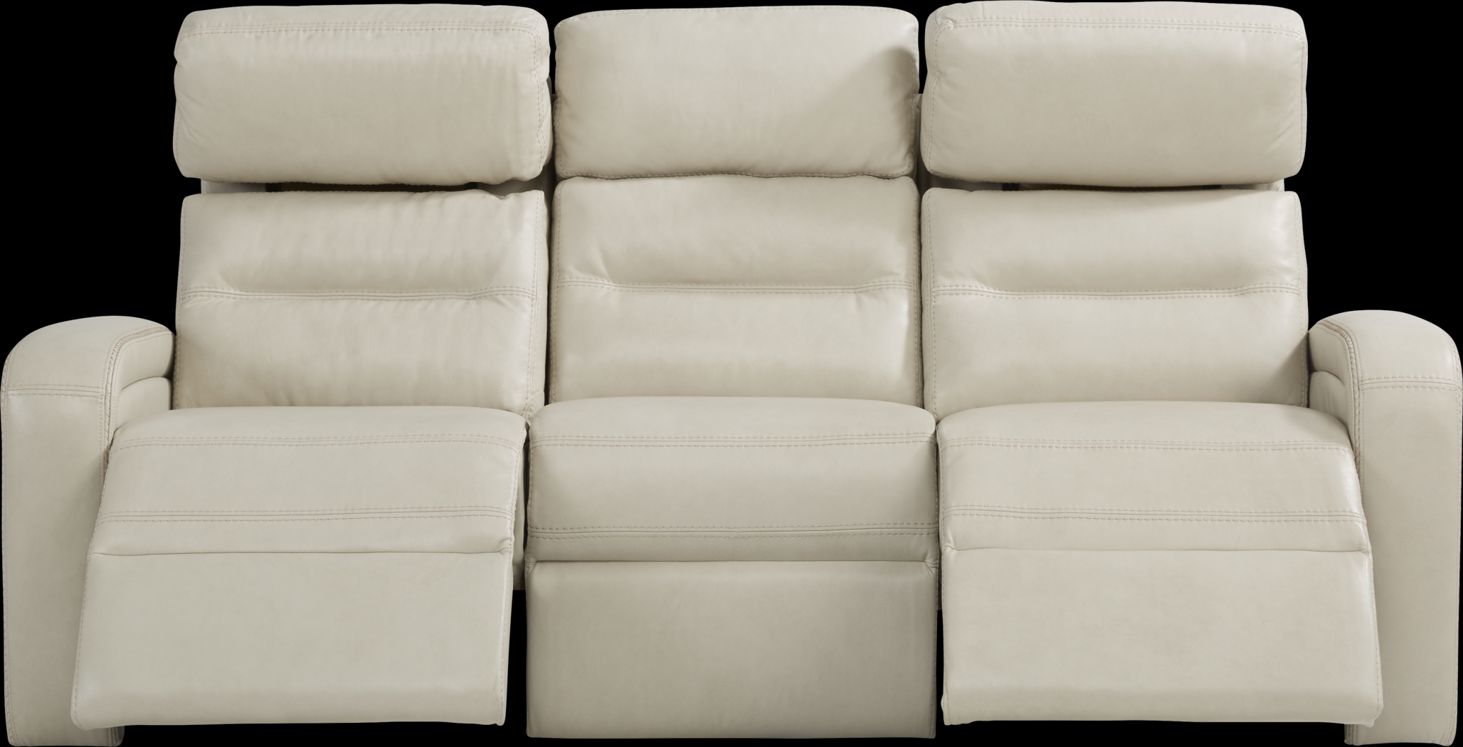 Sierra Madre Beige Leather 3 Pc Living Room with Reclining Sofa - Thumbnail - Image 3