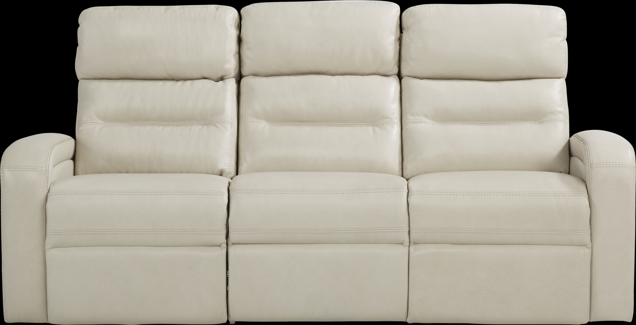 Sierra Madre Beige Leather 3 Pc Living Room with Reclining Sofa - Thumbnail - Image 2