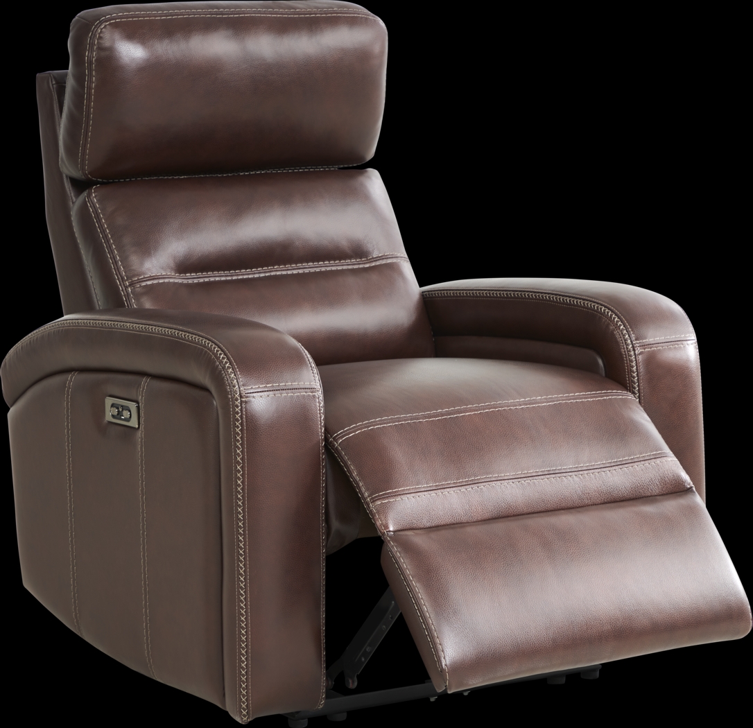 Sierra Madre Brown Leather 8 Pc Reclining Living Room with Reclining Sofa - Thumbnail - Image 6