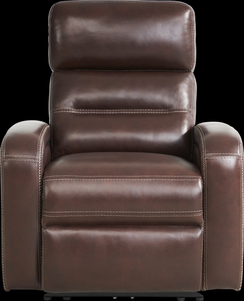 Sierra Madre Brown Leather 8 Pc Reclining Living Room with Reclining Sofa - Thumbnail - Image 7