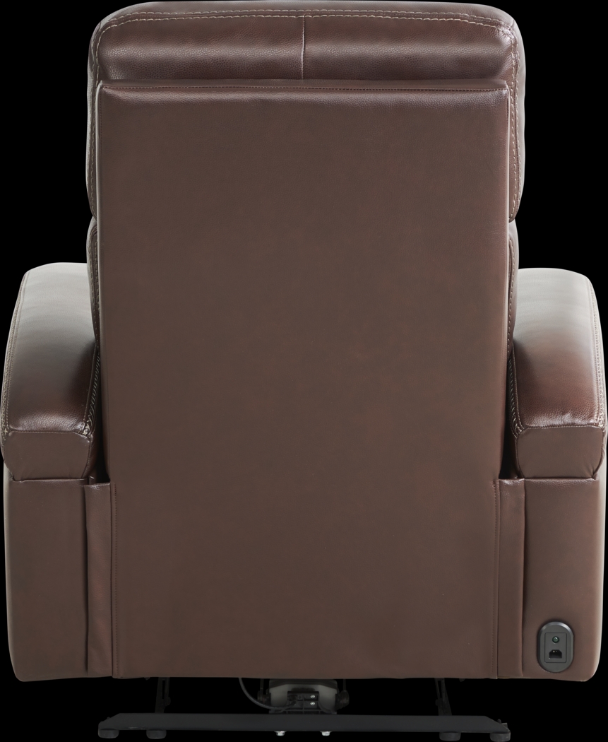 Sierra Madre Brown Leather 8 Pc Reclining Living Room with Reclining Sofa - Thumbnail - Image 8