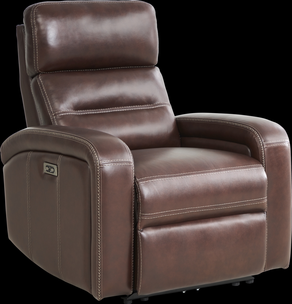Sierra Madre Brown Leather 8 Pc Reclining Living Room with Reclining Sofa - Thumbnail - Image 5