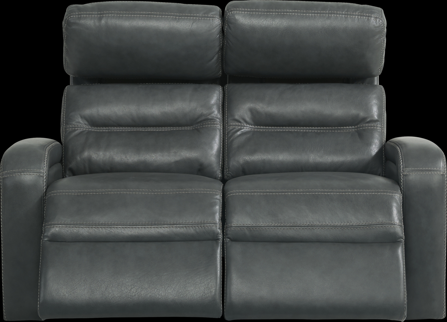 Sierra Madre Gray Leather 3 Pc Living Room with Reclining Sofa - Thumbnail - Image 11
