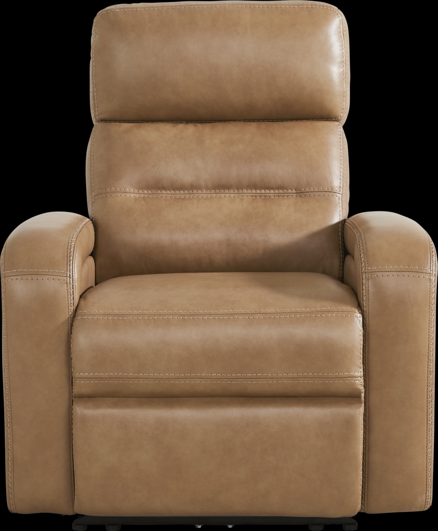 Sierra Madre Saddle Leather Dual Power Recliner - Thumbnail - Image 2