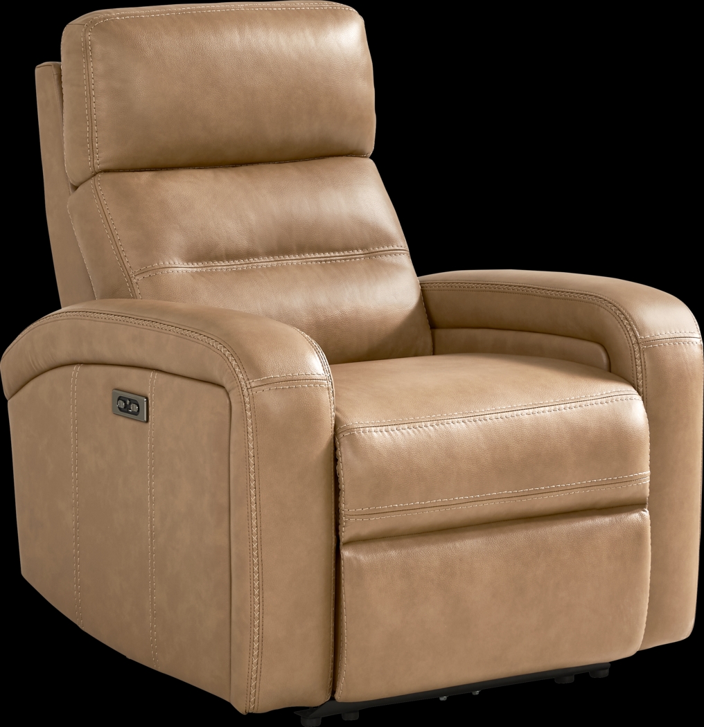 Sierra Madre Saddle Leather Dual Power Recliner - Thumbnail - Image 3