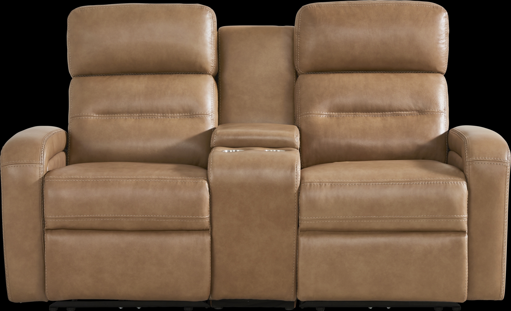 Sierra Madre Saddle Leather Dual Power Reclining Console Loveseat - Thumbnail - Image 4