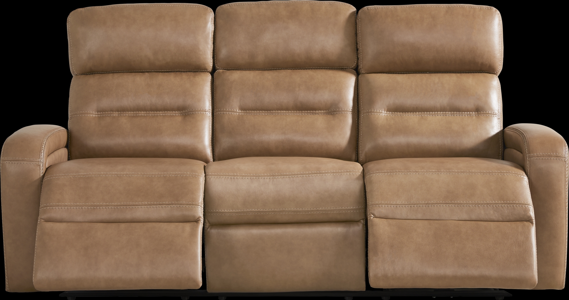 Sierra Madre Saddle Leather Dual Power Reclining Sofa - Thumbnail - Image 1