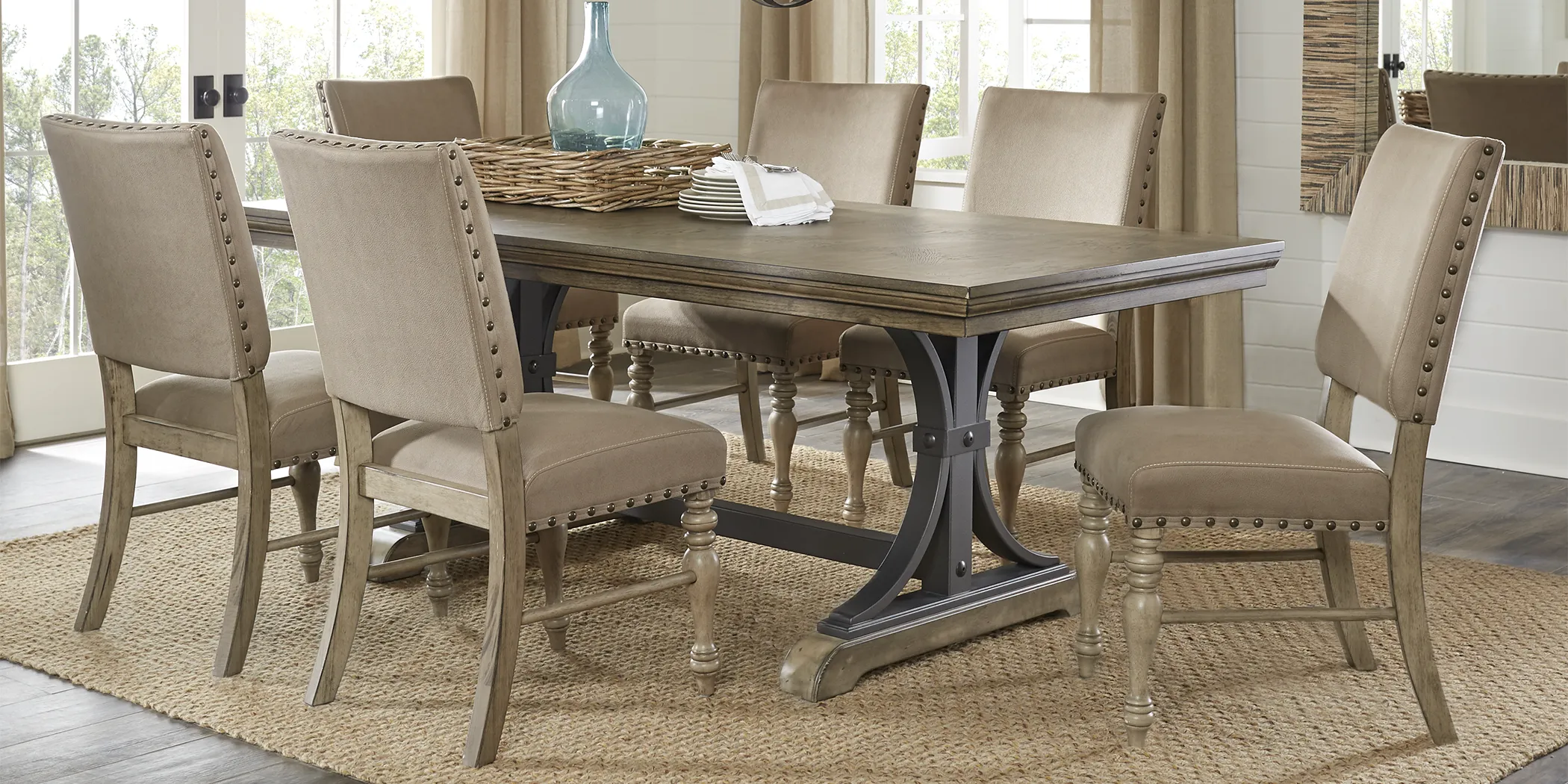 Sierra Vista Driftwood 7 Pc Rectangle Dining Set - Thumbnail - Image 1