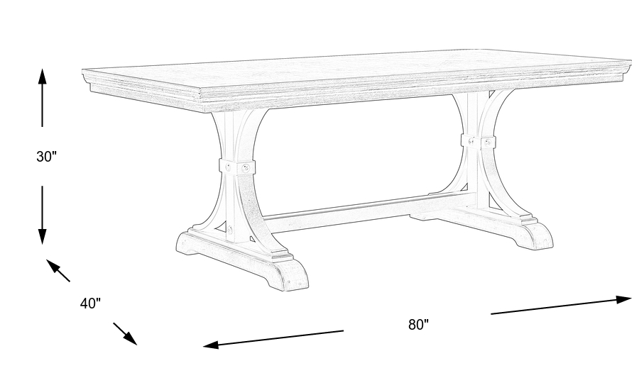 Dimension Image. Please refer to the Dimension Tab on this page for dimension details.