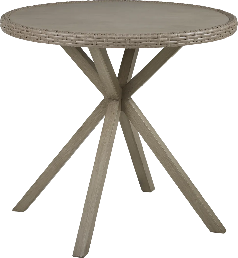Siesta Key Driftwood 40 in. Round Outdoor Balcony Height Dining Table - Thumbnail - Image 1