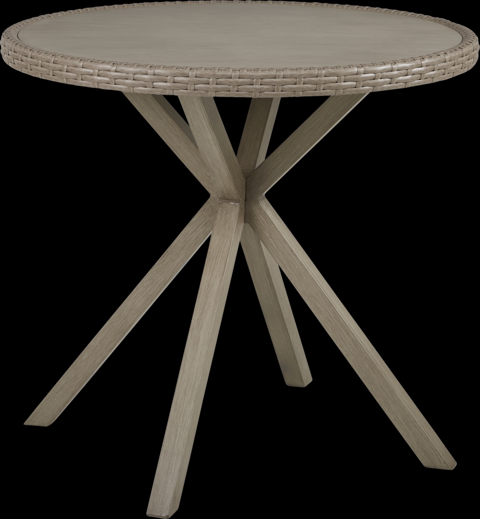 Siesta Key Driftwood 40 in. Round Outdoor Balcony Height Dining Table - Thumbnail - Image 1