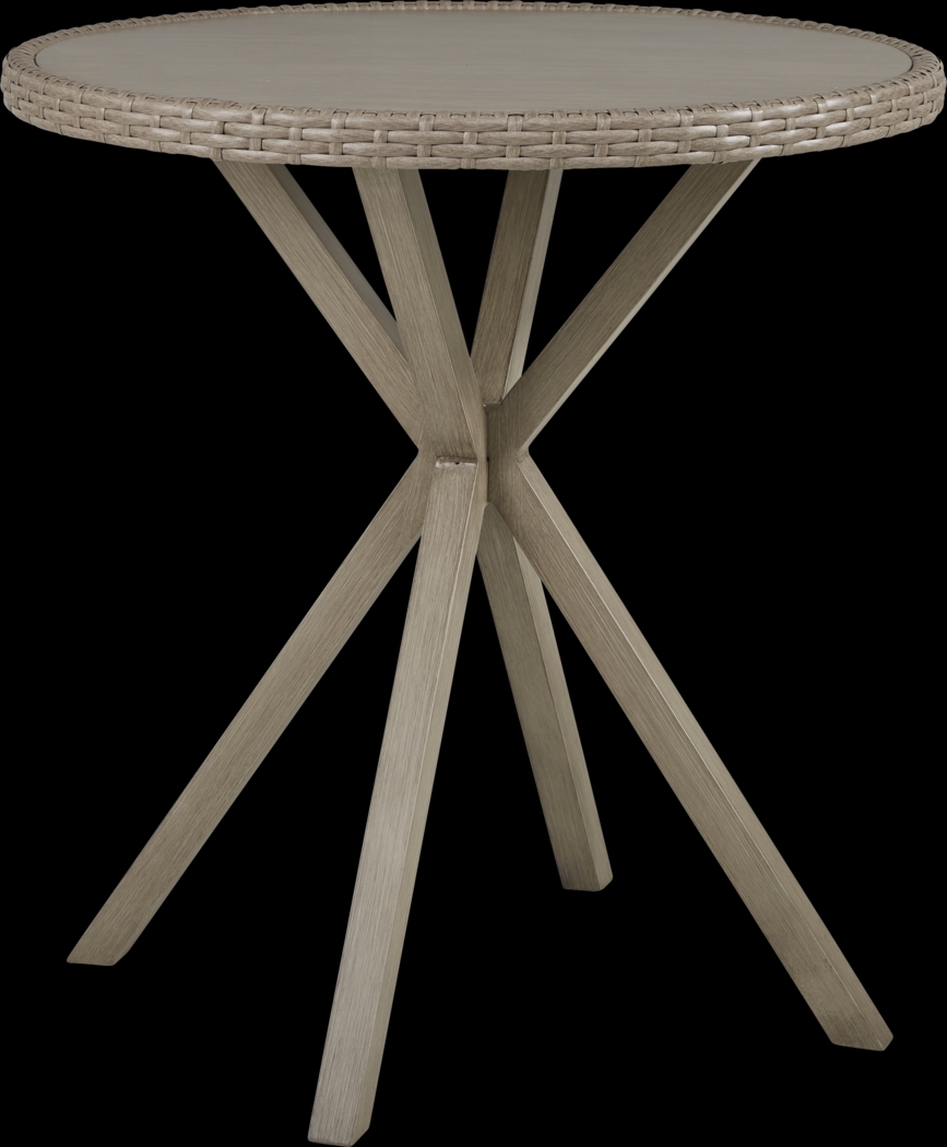Siesta Key Driftwood 40 in. Round Outdoor Bar Height Dining Table - Thumbnail - Image 1