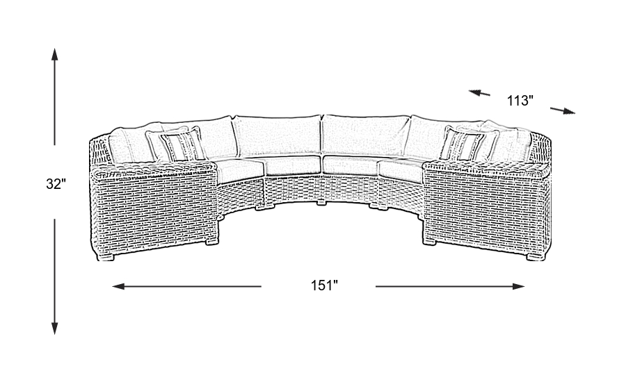 Dimension Image. Please refer to the Dimension Tab on this page for dimension details.