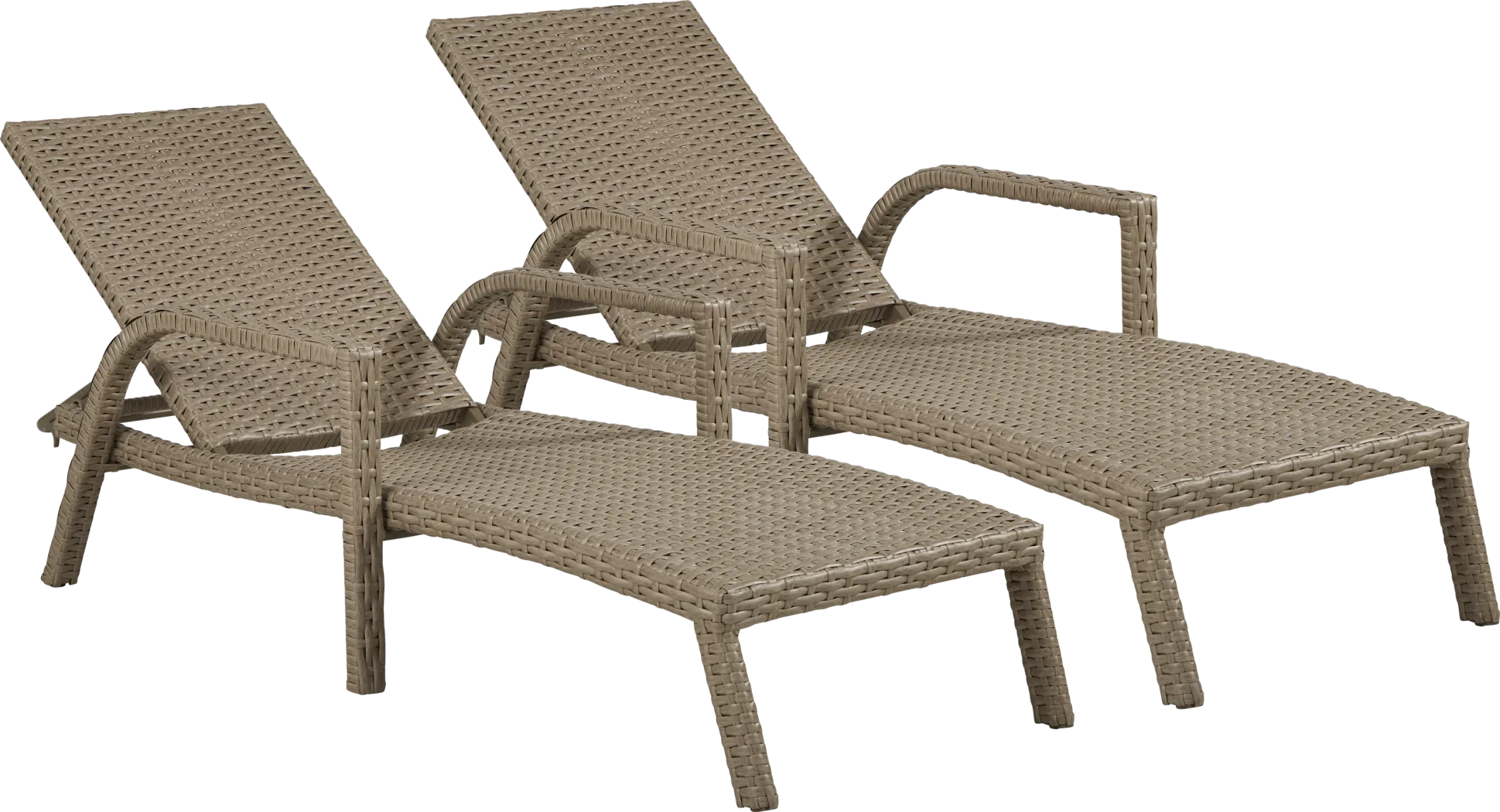 Siesta Key Driftwood Finish Outdoor Pool Chaise, Set of 2 - Thumbnail - Image 3