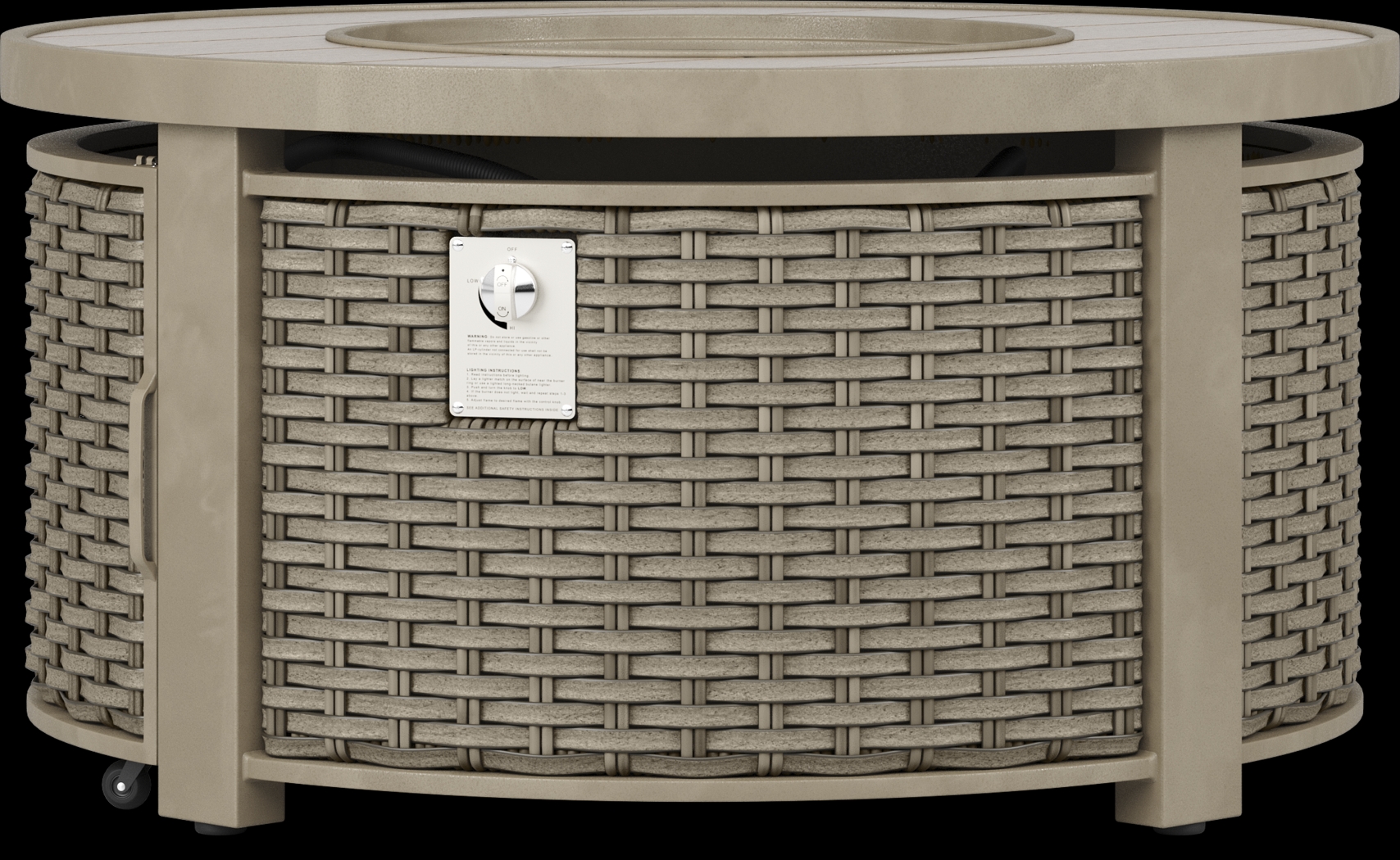 Siesta Key Driftwood Finish Outdoor Round Fire Pit - Thumbnail - Image 2