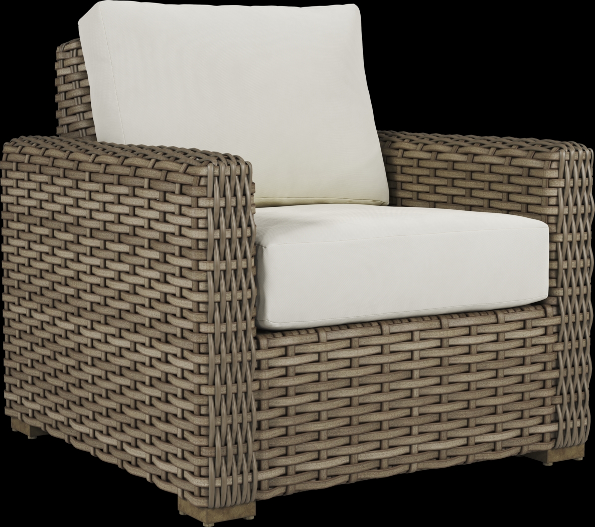 Siesta Key Driftwood 5 Pc Outdoor Fire Pit Seating Set with Linen Cushions - Thumbnail - Image 4
