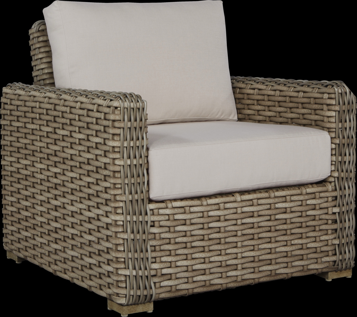 Siesta Key Driftwood Outdoor Chair with Rollo Linen Cushions - Thumbnail - Image 1