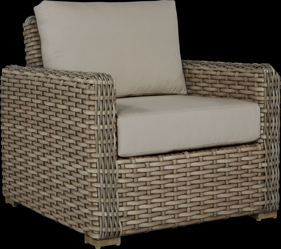 Siesta Key Driftwood Outdoor Chair with Sand Cushions - Thumbnail - Image 1