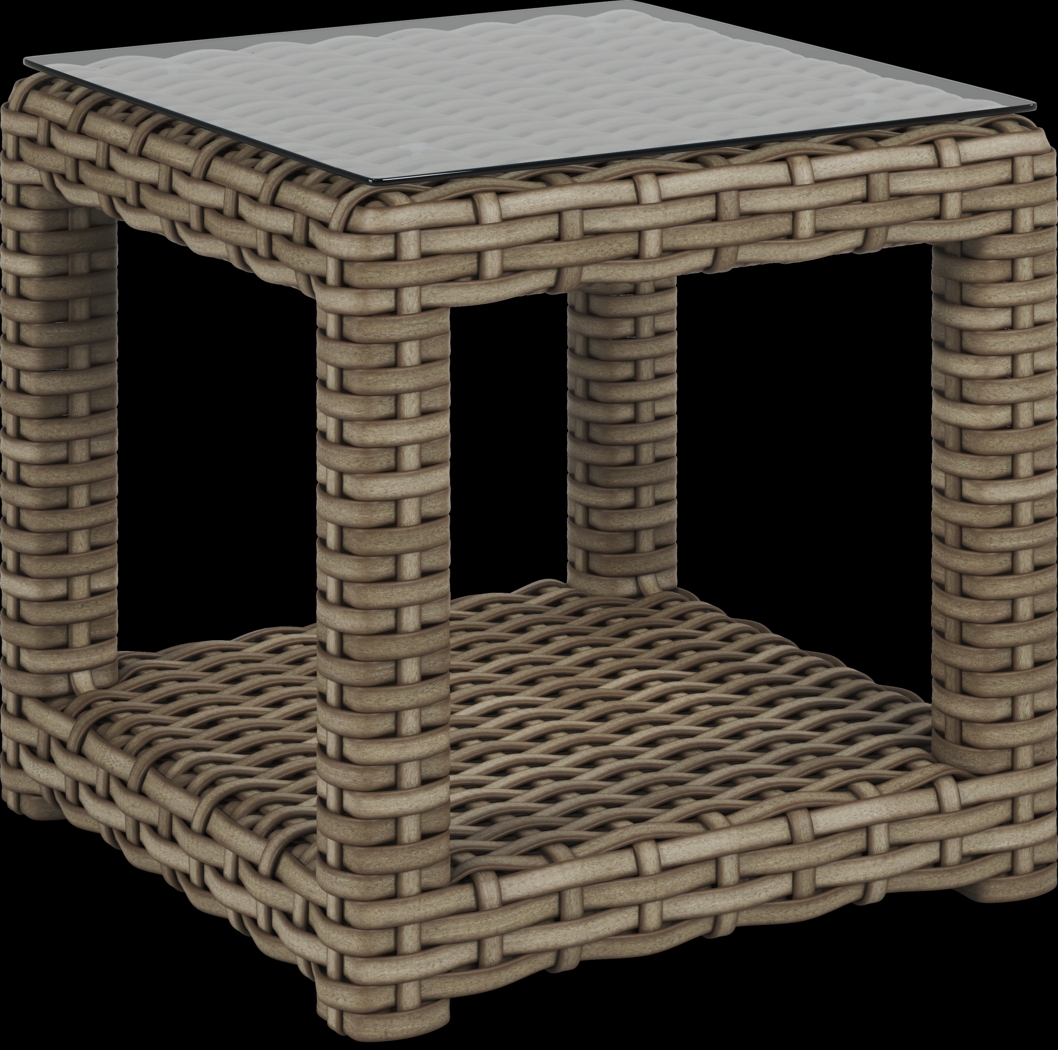 Siesta Key Driftwood Finish Outdoor End Table - Thumbnail - Image 1