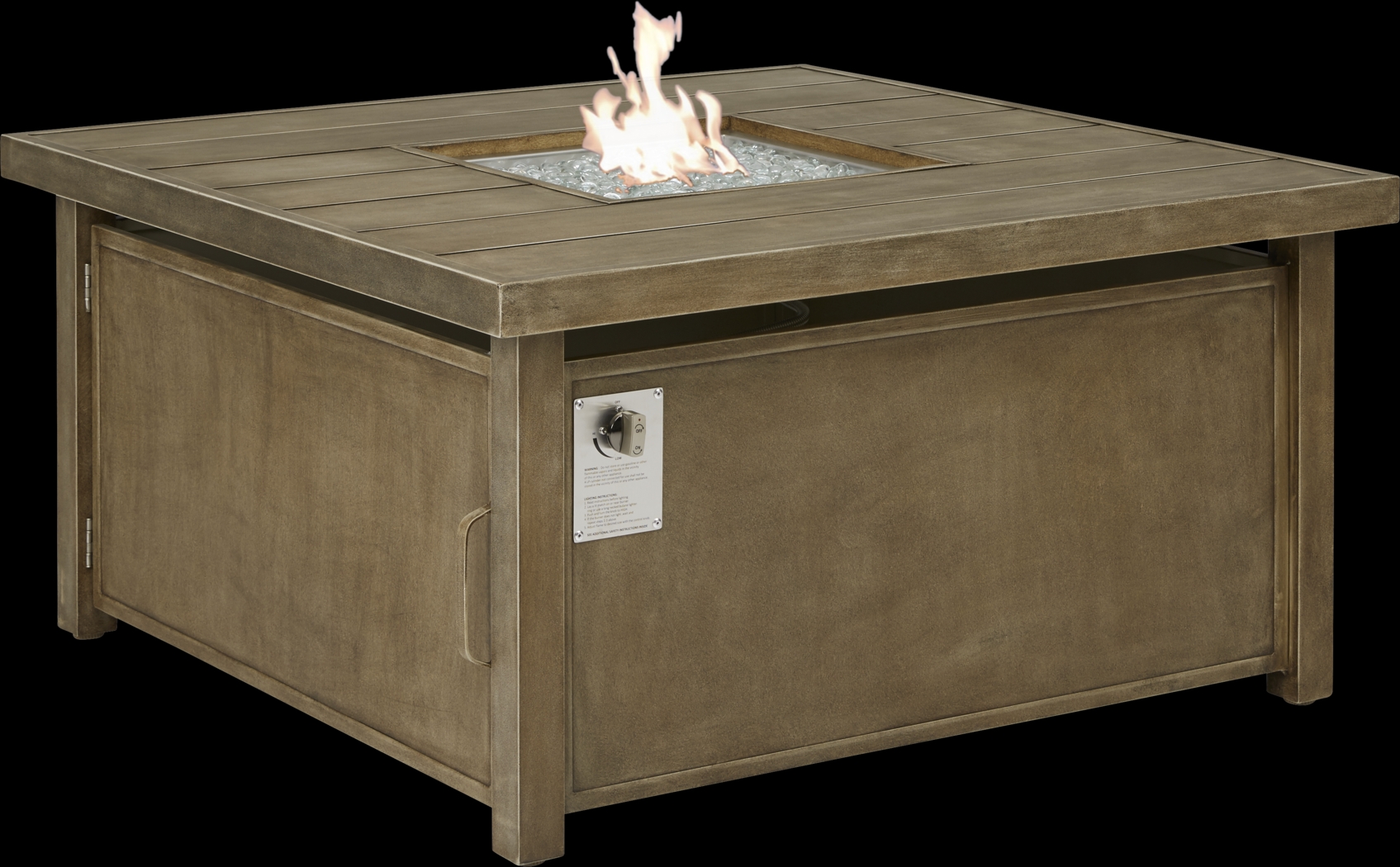 Siesta Key Driftwood 5 Pc Fire Pit Set with Linen Cushions - Thumbnail - Image 3