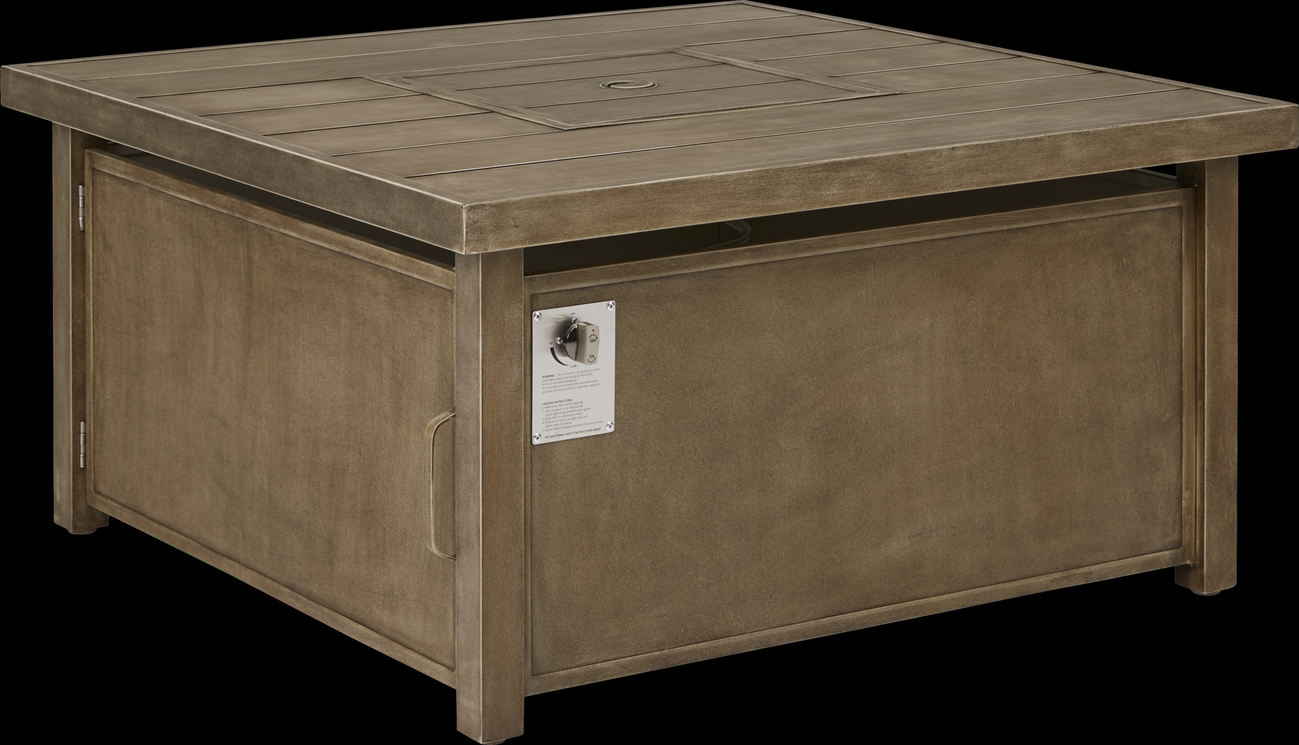 Siesta Key Driftwood 5 Pc Fire Pit Set with Linen Cushions - Thumbnail - Image 2