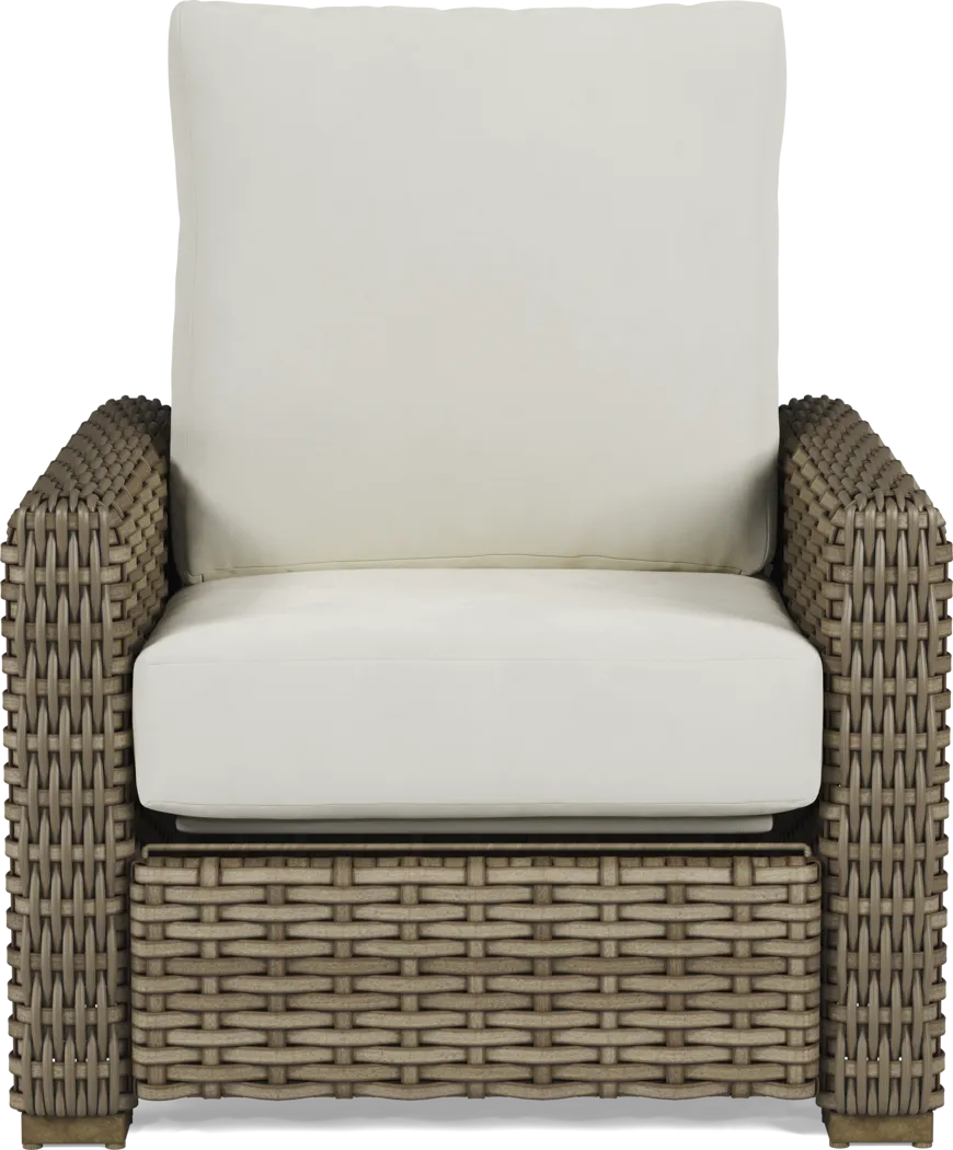 Siesta Key Driftwood Outdoor Recliner with Linen Cushions - Thumbnail - Image 2