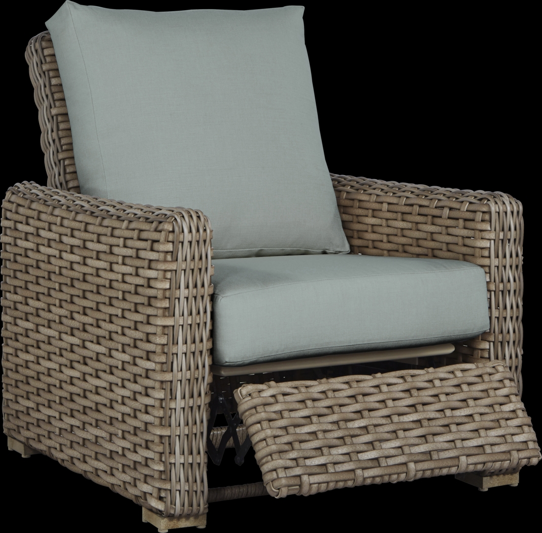 Siesta Key Driftwood Outdoor Recliner with Seafoam Cushions - Thumbnail - Image 2