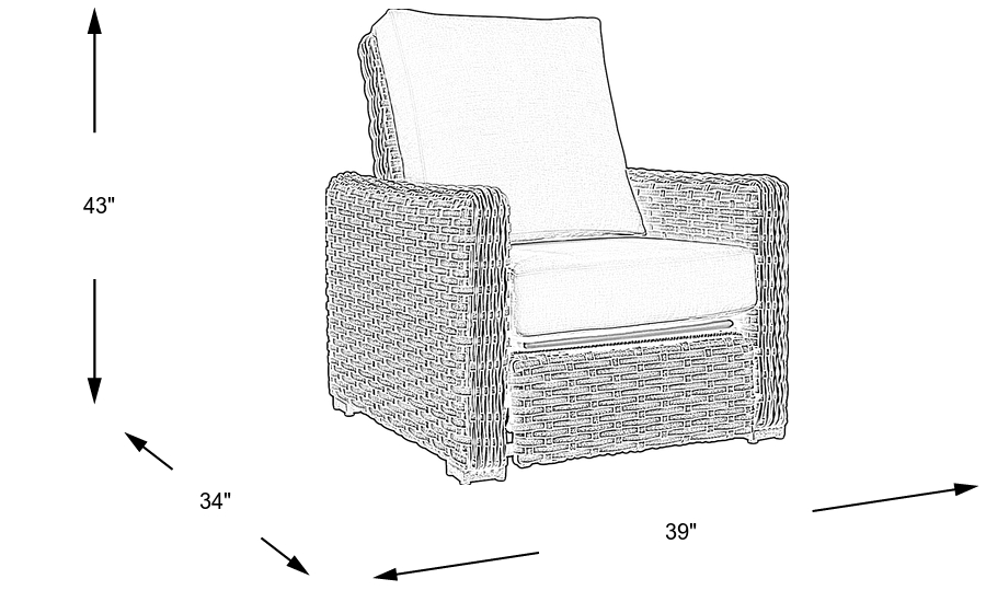Dimension Image. Please refer to the Dimension Tab on this page for dimension details.