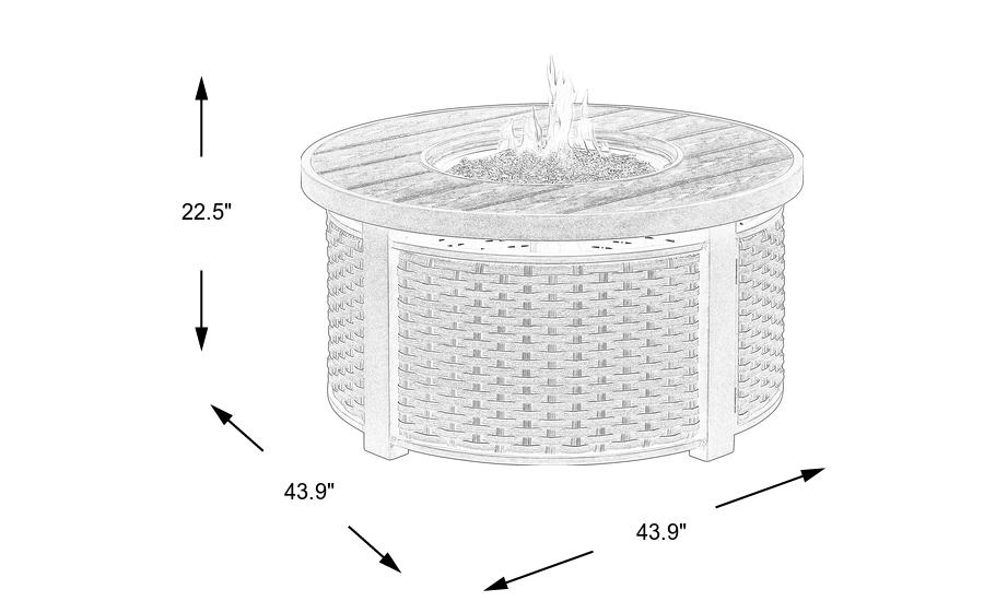 Dimension Image. Please refer to the Dimension Tab on this page for dimension details.