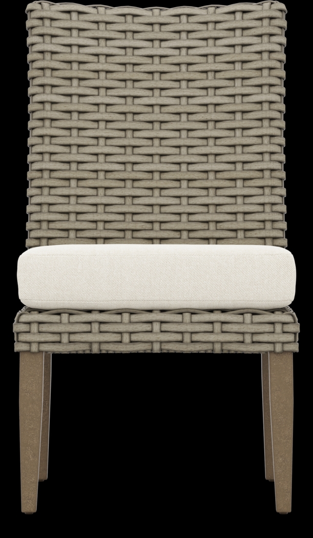 Siesta Key Driftwood Finish Outdoor Side Chair with Desert Cushion - Thumbnail - Image 3