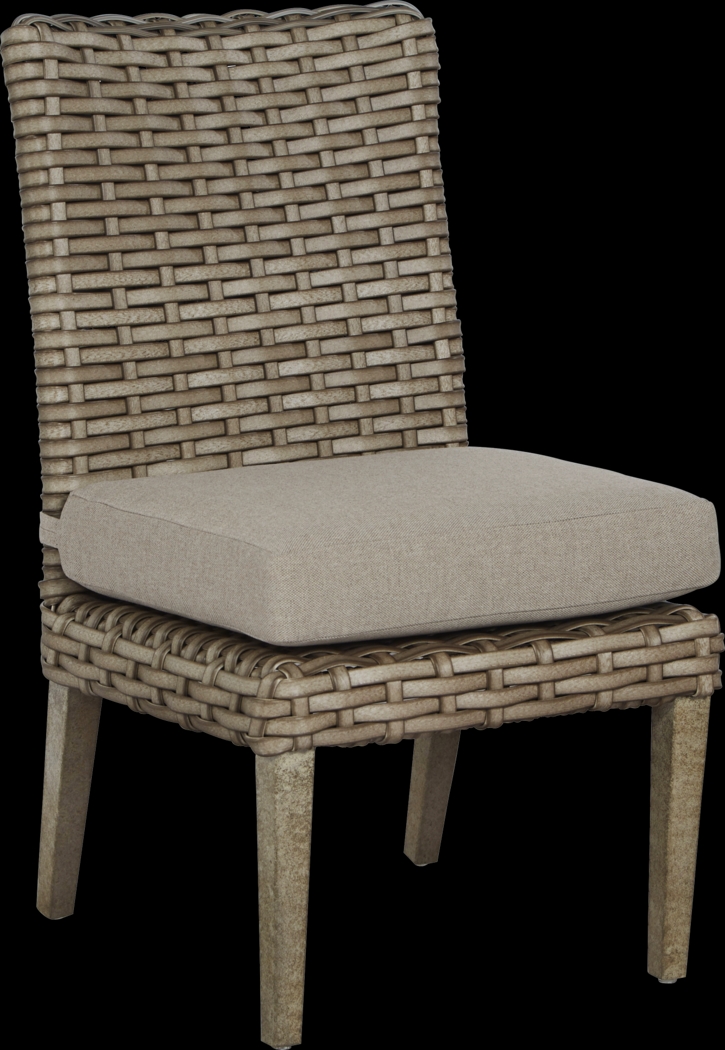 Siesta Key Driftwood 5 Pc 72 in. Rectangle Outdoor Dining Set with Sand Cushions - Thumbnail - Image 3