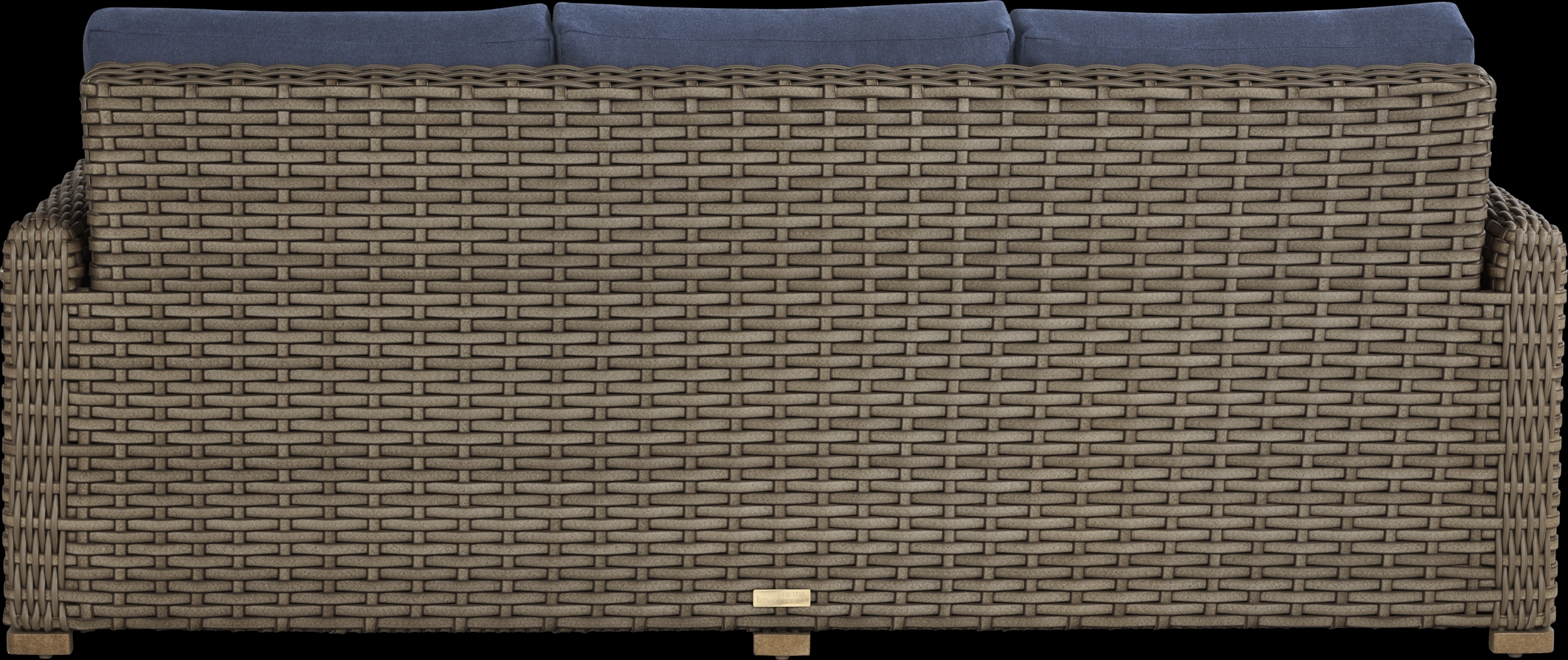 Siesta Key Driftwood 4 Pc Outdoor Seating Set with Indigo Cushions - Thumbnail - Image 4