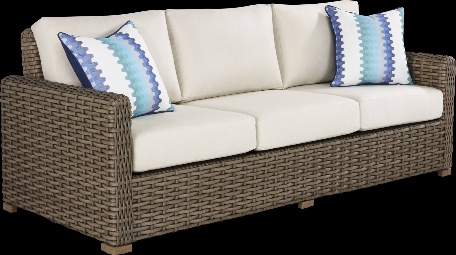 Siesta Key Driftwood 4 Pc Outdoor Seating Set with Linen Cushions - Thumbnail - Image 3