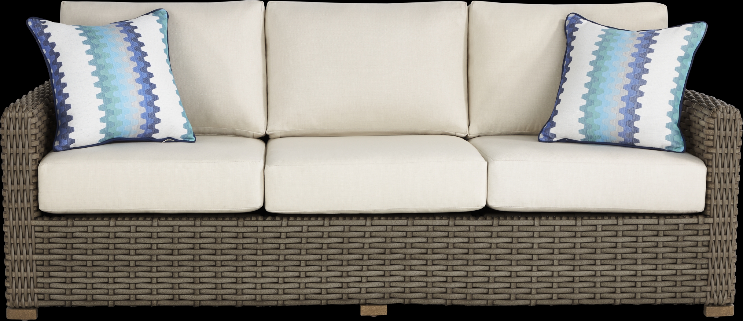 Siesta Key Driftwood 4 Pc Outdoor Seating Set with Linen Cushions - Thumbnail - Image 2