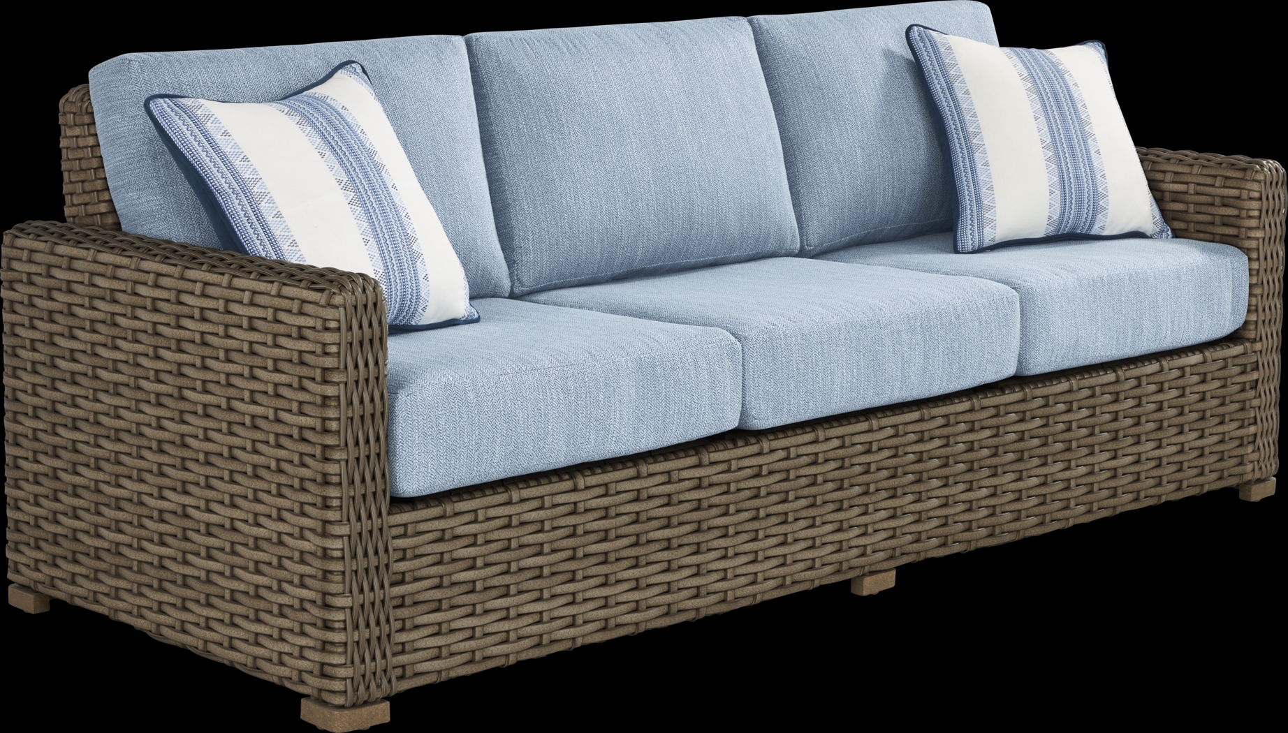 Siesta Key Driftwood Outdoor Sofa with Steel Cushions - Thumbnail - Image 3