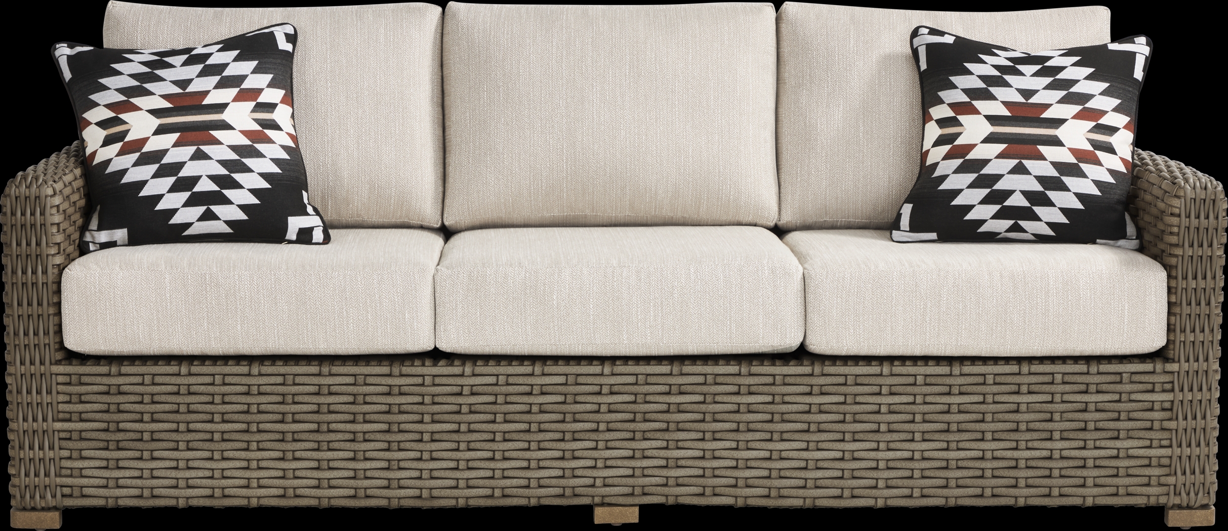 Siesta Key Driftwood Outdoor Sofa with Twine Cushions - Thumbnail - Image 1