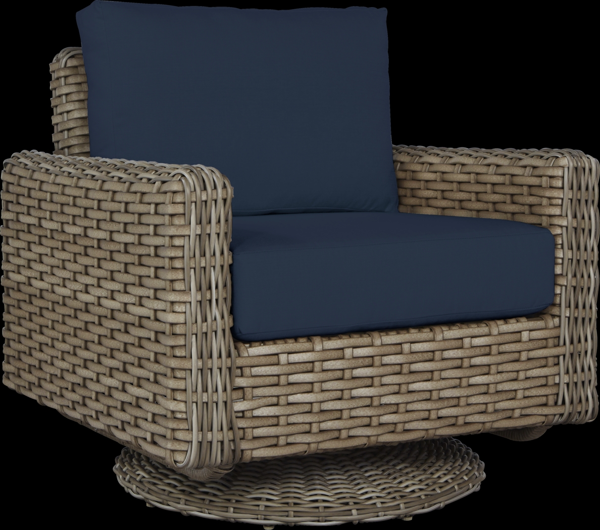 Siesta Key Driftwood 5 Pc Outdoor Fire Pit Seating Set with Ink Cushions - Thumbnail - Image 4