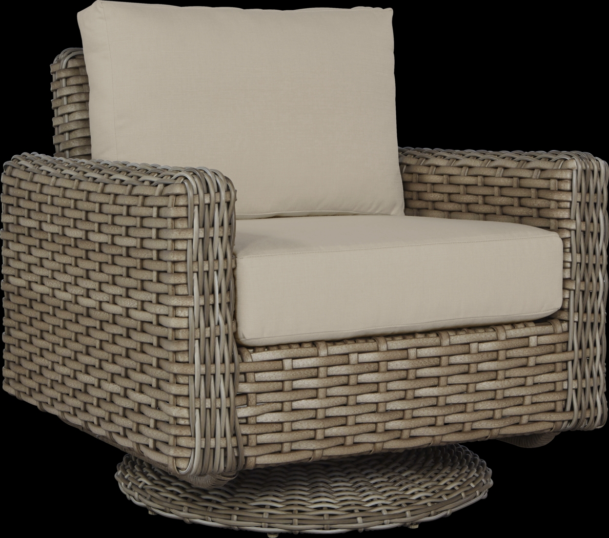 Siesta Key Driftwood 5 Pc Outdoor Fire Pit Seating Set with Pebble Cushions - Thumbnail - Image 4