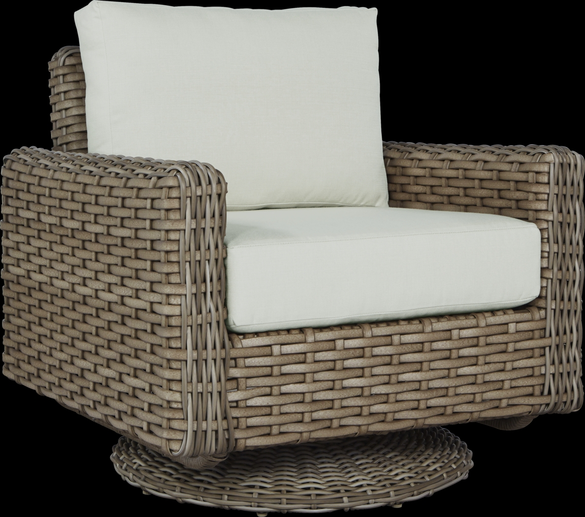 Siesta Key Driftwood 5 Pc Fire Pit Seating Set with Rollo Seafoam Cushions - Thumbnail - Image 4