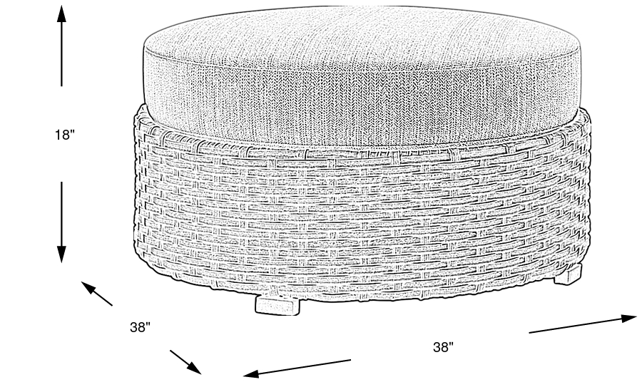 Dimension Image. Please refer to the Dimension Tab on this page for dimension details.