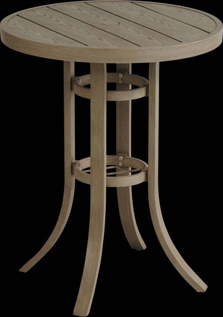 Siesta Key Gray 3 Pc 30" Round Balcony Height Outdoor Dining Set - Thumbnail - Image 2