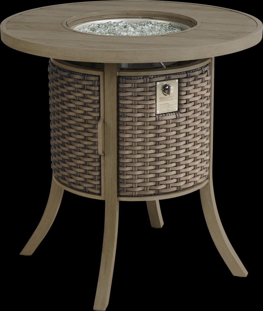 Siesta Key Gray 5 Pc Outdoor Fire Bar Chat Set - Thumbnail - Image 3