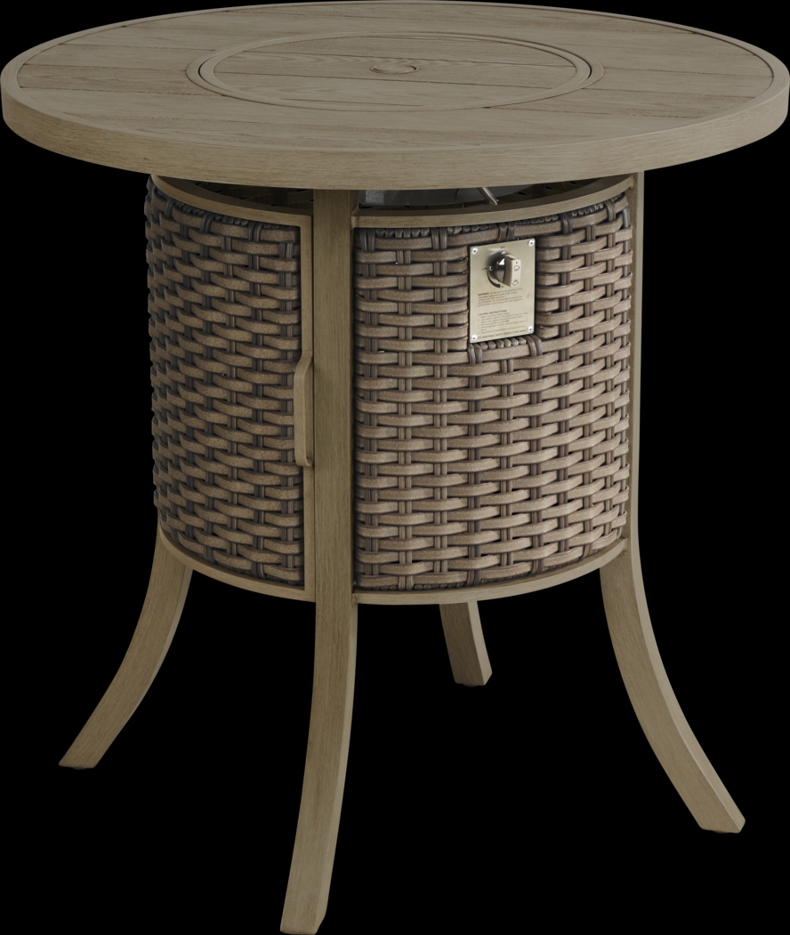 Siesta Key Gray 5 Pc Outdoor Fire Bar Chat Set - Thumbnail - Image 4