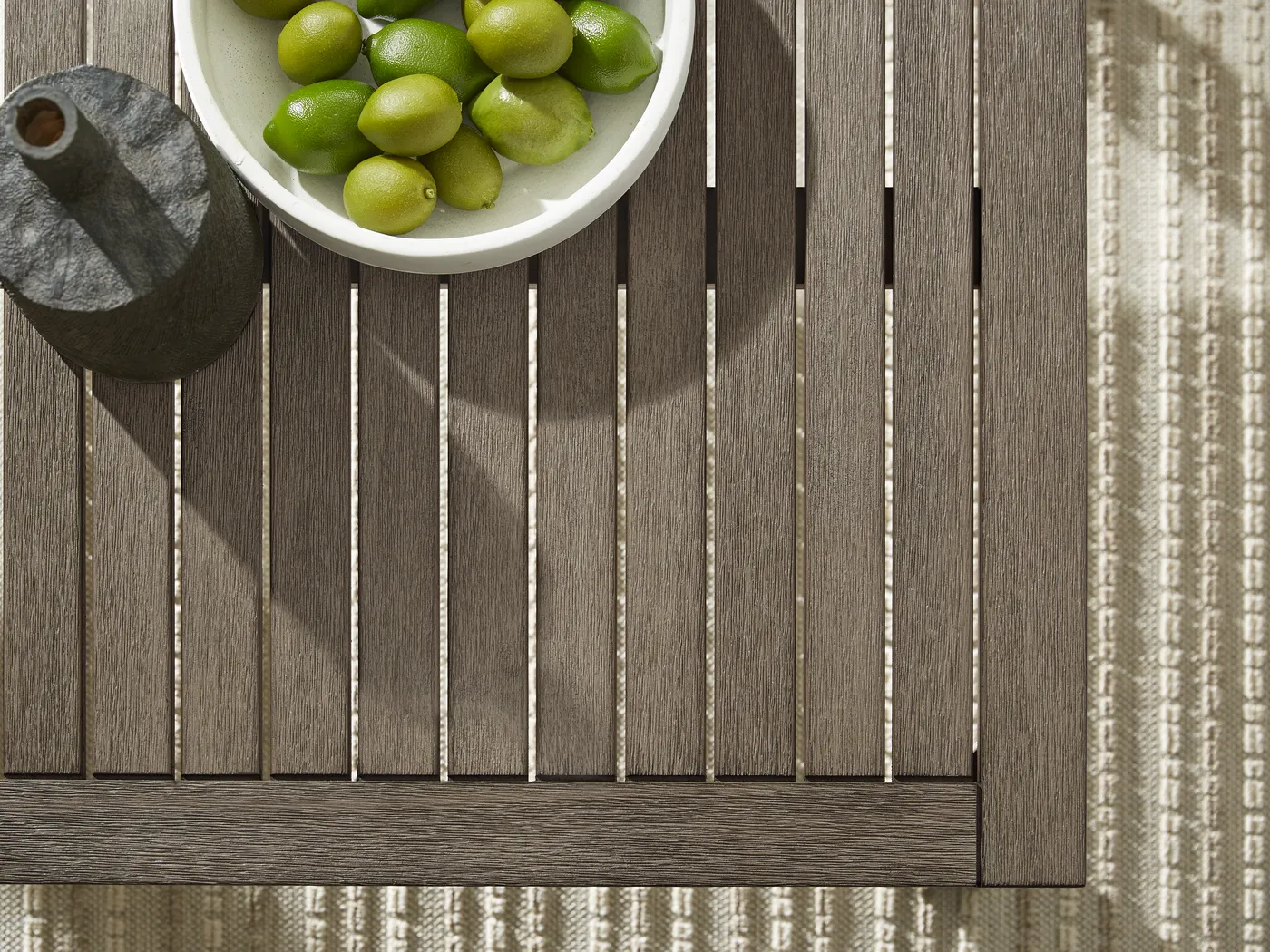 Siesta Key Gray Outdoor Cocktail Table - Thumbnail - Image 2