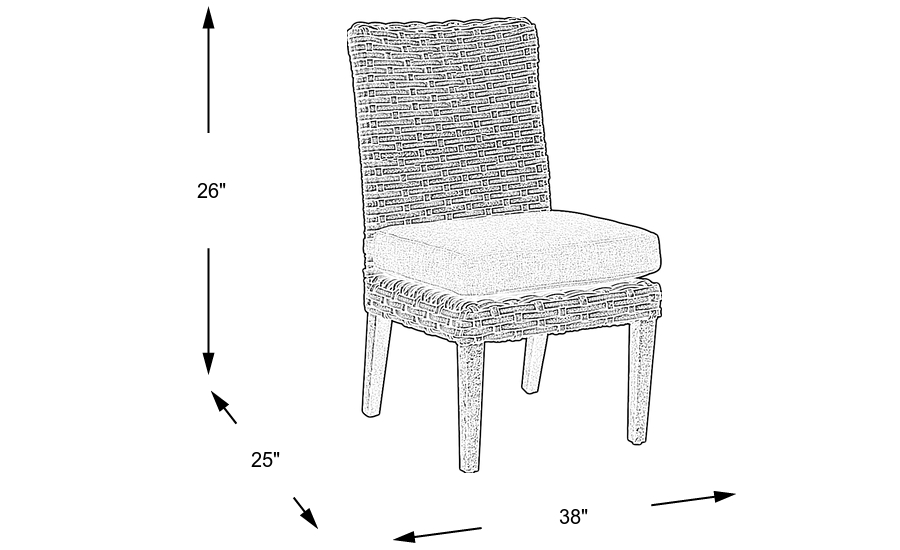 Dimension Image. Please refer to the Dimension Tab on this page for dimension details.