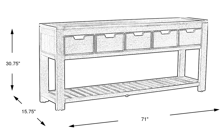 Dimension Image. Please refer to the Dimension Tab on this page for dimension details.