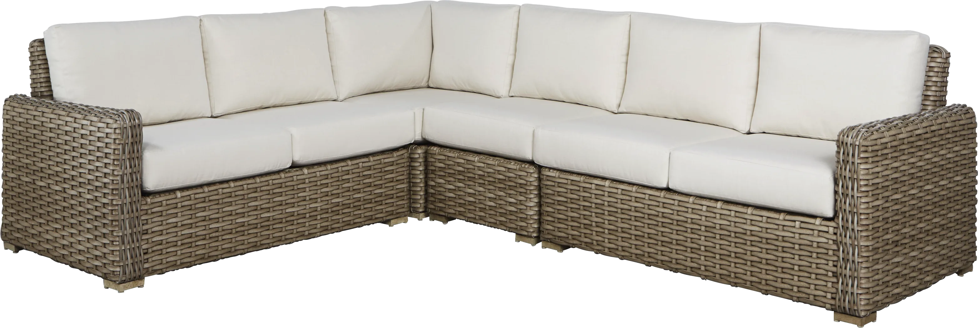 Siesta Key Driftwood 5 Pc Outdoor Seating Set with Linen Cushions - Thumbnail - Image 3